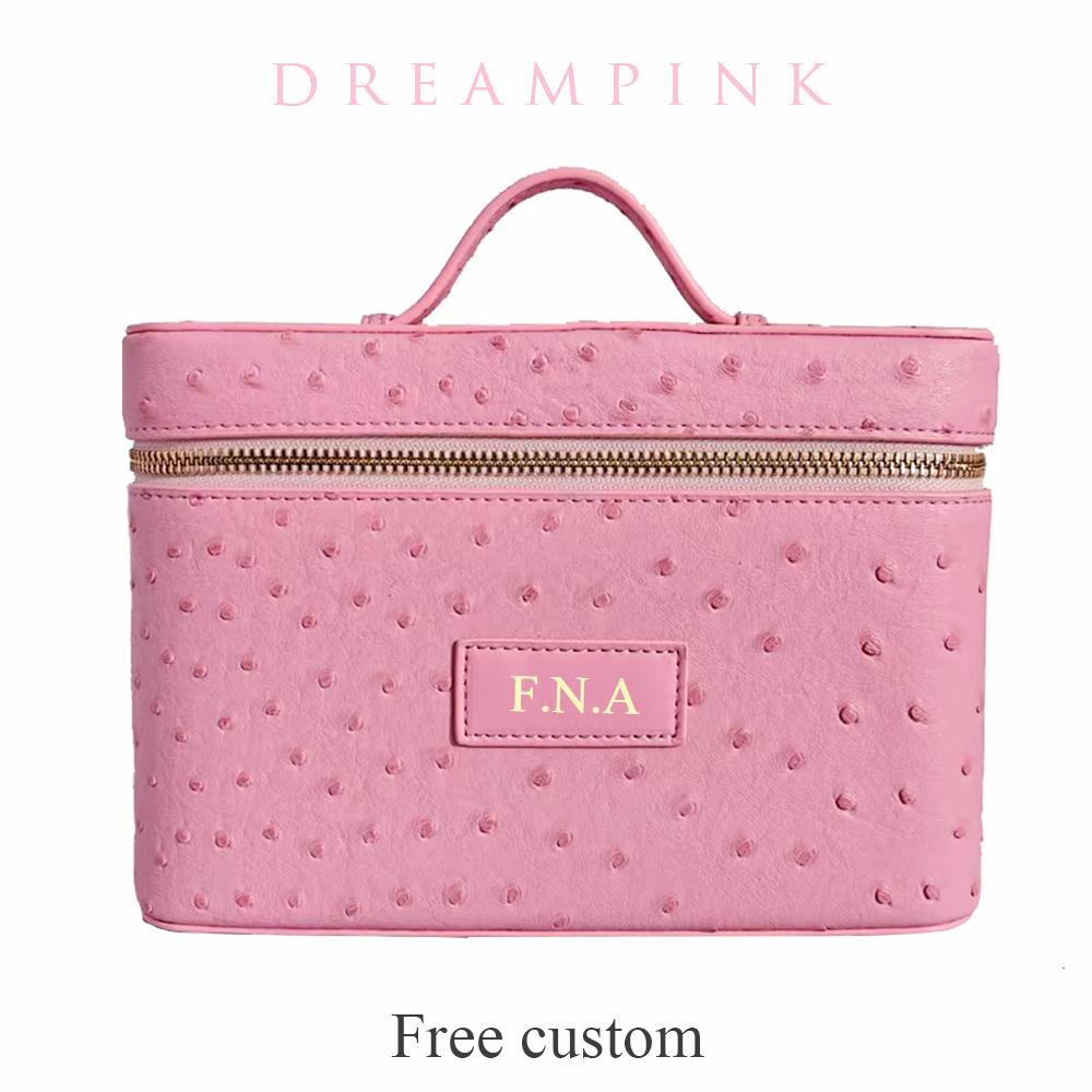 Luxury Bags Names - Luxury Ostrich Mock Women Makeup Vanity