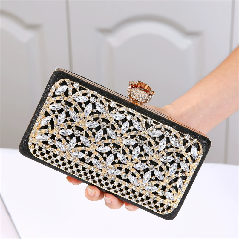Luxury Bags In Dubai - Luxury Diamond Metal Frame Evening Bag