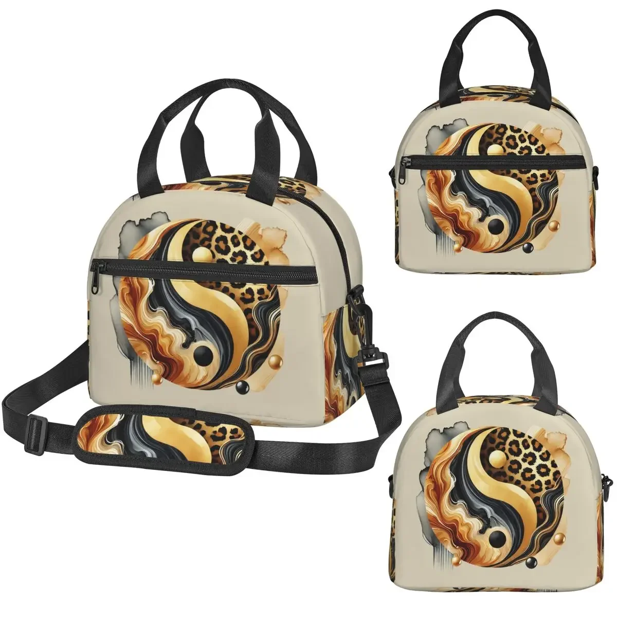 Luxury Bags For Kids - Leopard Yin Yang Luxury Gold Marble