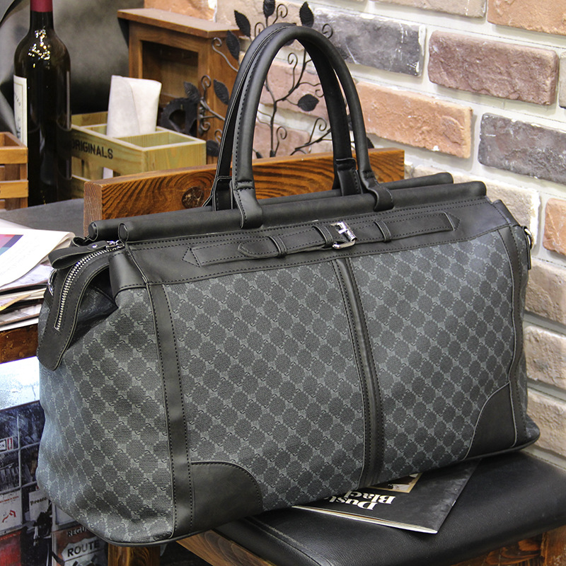Luxury Bags Luggage - Fashion Plaid Travel Bag Men Handbag