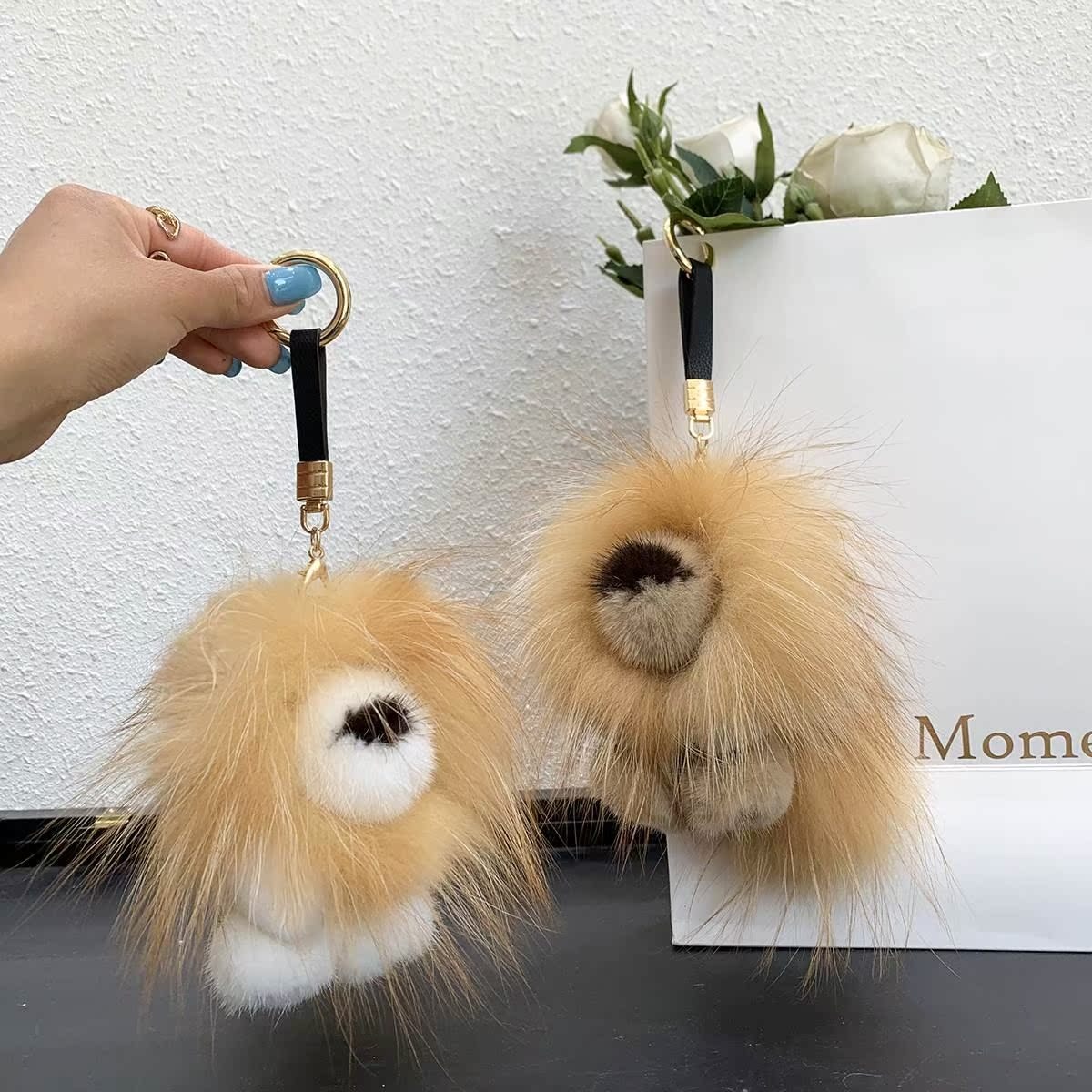 Luxury Bags For Kids - Luxury Real Mink Fur Lion Pendant