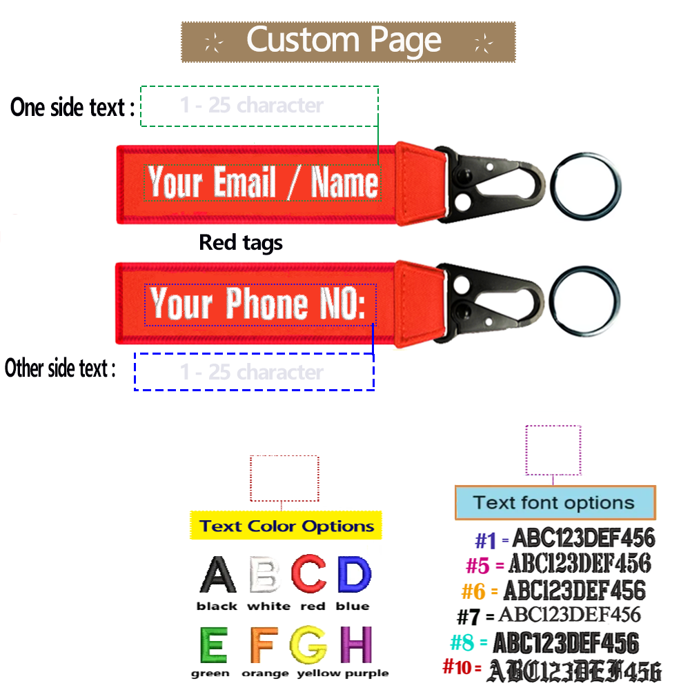 Luxury Bags Names - Personalized Keychain, Customized Different on Both