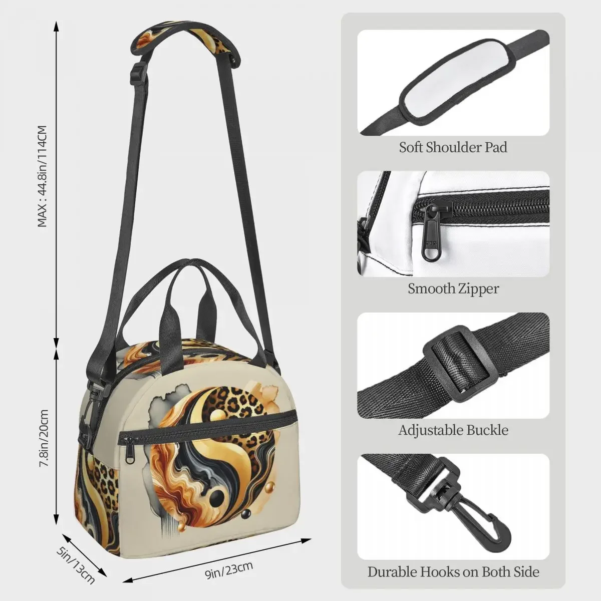 Leopard Yin Yang Luxury Gold M - огляд і ціна Luxury Bags For Kids