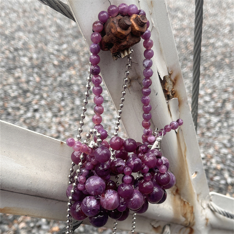 Girls Mini Purple Beaded  Clut - огляд і ціна Luxury Bags For Kids