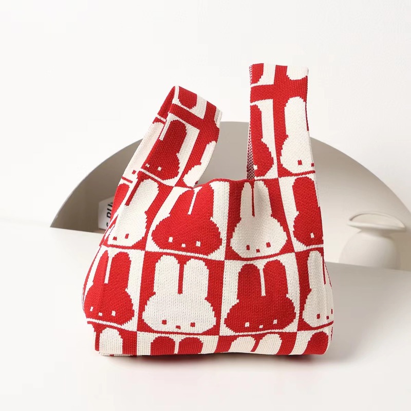 Miffy Red Knit Luxury Tote Bag - огляд і ціна Luxury Bags Luggage